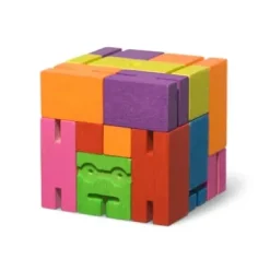 Holzfigur Cubebot