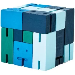 Holzfigur Cubebot