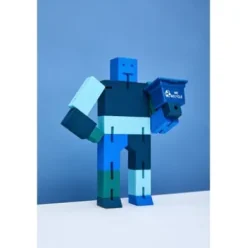 Holzfigur Cubebot
