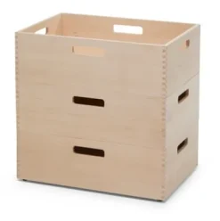 Holzkiste zu Schubladenregal Stellage zwei