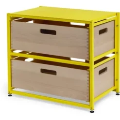 Holzkiste zu Schubladenregal Stellage zwei