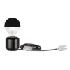 LED-Kopfspiegellampe Globe, Schwarz