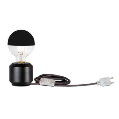 LED-Kopfspiegellampe Globe, Schwarz