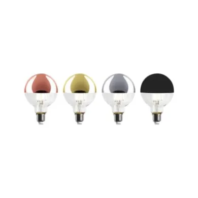LED-Kopfspiegellampe Globe, Schwarz